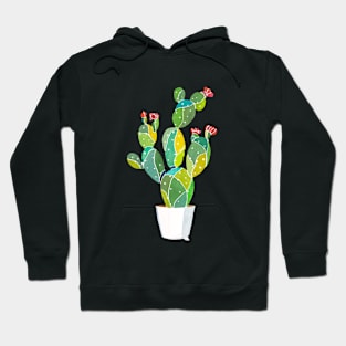 Blooming Cactus Plant in Pot Hoodie